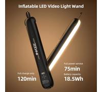 Qukaim PU4139 32cm Portable RGB Light Stick, 10W Magnetic LED Tube Light Wand, Dimmable 2500K-9000K, Built-in Battery, 21 Lighting Effects for Photography and Vlogging