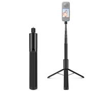 Qukaim PU497B 1.22m Invisible Selfie Stick Tripod, Extendable Tripod with 1/4 Inch Screw for X4/X3/X2, Vlog and Live Streaming, 48 Inch