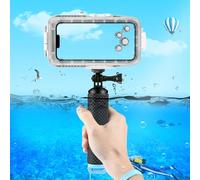 Qukaim PU868B Floating Handle Grip, Waterproof Selfie Stick with 1/4in Adapter & Wrist Strap, Compatible with Hero 12/11/10/9, Osmo Action Camera