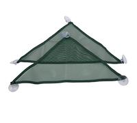 Qukaim Reptile Net Hammock 2pcs Reptile Hammock, Triangular Mesh Hammock with Suction Cups for Bearded Dragons, Iguanas, Anoles, Geckos, Snakes, Green, L