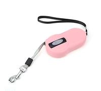 Qukaim Retractable Dog Leash Retractable Dog Leash, Heavy Duty Pet Leash with Nylon Reflective Tape, Tangle Free Lock, Mini Automatic Telescopic Design, Pink
