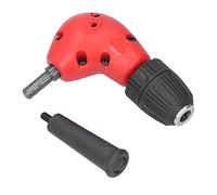 Qukaim Right Angle Drill Chuck Right Angle Drill Adapter, 90 Degree Right Angle Drill Attachment with 3 Jaw Chuck, Extension Tool for Repair, Compatible with Most Drills,