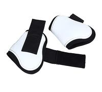 Qukaim Round Head High Carbon Steel Horseshoe Trimming File, Double-Sided Hoof Cutter Knife Tool, Includes 2PCS White Horse Jumping Leg Boot Protection Wraps, Equestrian Equipment