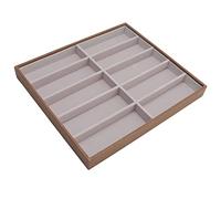 Qukaim Rubber Hot Water Bottle with Soft Plush Cover, 2000ml Waist Warmer for Pain Relief, Includes PU Wood Grain Sunglasses Storage Case, 10 Grids, Home Organizer