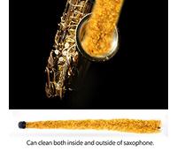 Qukaim Sax Saver Tenor Sax Flexible Saxophone Cleaning Pad Saver, Cleaner Tool with Brush for Sax Maintenance Care