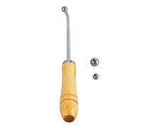 Qukaim Saxophone Ball Head Tool Brass Golden Carve Pattern Bb Bend Althorn Soprano Saxophone, Pearl White Shell Buttons, Includes Case, Gloves, Cleaning Cloth, 10pcs Sax Reeds, Music Learner