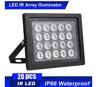 Qukaim Security Camera Fill Light, IP66 Outdoor Water Resistant, 20 LED 850nm Infrared Night Vision Auxiliary Light, IR Illuminator for Enhanced Visibility