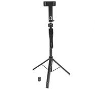 Qukaim Selfie Stick 185cm Extendable Aluminum Anti-Shake BT Remote Control Phone Quadripod for Android 4.22+, iOS 5.0+, Compatible with Smartphones