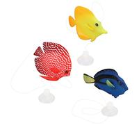 Qukaim Silicone Artificial Clownfish 3Pcs Silicone Floating Glowing Clownfish, Simulation Artificial Fish Decoration for Fish Tank Aquarium, Vibrant Colors, Realistic Design