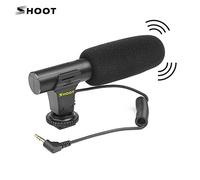 Qukaim Simple Microphone 3.5mm Jack Hot Shoe Mount DV Stereo Microphone for Camera Interview and Film Recording, Compatible with DSLR and Smartphones, Compact Design