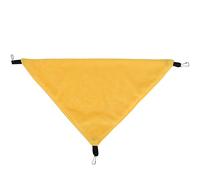 Qukaim Small Pet Triangle Hammock Hanging Bed, Yellow, Ideal for Squirrels, Hamsters, Sugar Gliders, Guinea Pigs, Cozy Small Pet Hammock, 30 x 30 x 30 cm