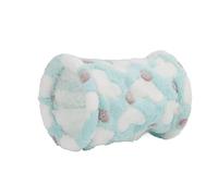 Qukaim Small Pet Tunnel, Winter Warm Plush Tunnel for Hamsters, Guinea Pigs, Hedgehogs, Green Love Design, Single Pass, Ideal for Hiding and Playing, 40 cm Long