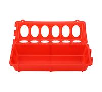 Qukaim Small Poultry Feeder Flip Top Poultry Feeding Tray, 12 Holes Thickened Small Poultry Feeder for Chicken, Duckling, Bird, Pigeon, Multipurpose Design, Easy Acc