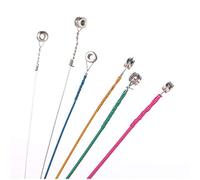 Qukaim Steel Chord 6pcs Set Rainbow Colors Acoustic Guitar Replacement Strings, Colorful Steel Chord Wire for String Instruments, Compatible with Various Guitars