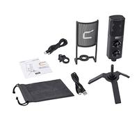 Qukaim STM-USB Profional Desktop USB Microphone, Cardioid Condenser Mic with Type-C Interface, Studio-Quality Sound, Mini Tripod Stand for YouTube and Streaming