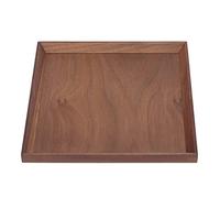 Qukaim Tea Tray Black Walnut Serving Tray, Medium Square Wooden Tray for Tea, Fruit, Cheese, Wine, or Meals, Simple Fashion Design, 30 x 30 cm