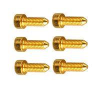 Qukaim Tremolo Bridge Saddle Electric Guitar Tremolo Bridge Saddle, 6 Pcs U Shaped String Tuning Screw Saddles, Black, Compatible with Various Electric Guitars