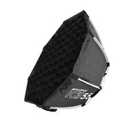 Qukaim TRIOPO K3 Octagon Photography Softbox, 55 cm/21.7 in, Quick Installation, Detachable Bowens Mount, Diffuser, comb Grid, Carrying Bag for Studio Speedlight and Portrait Photography