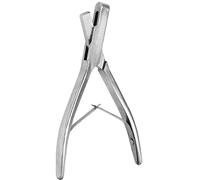 Qukaim U-Shaped Pig Ear Tag Pliers, Stainl Steel Ear Notcher Tool for Farm Animals, Livestock Supplies, Hole Tongs Forcep for Animal Identification