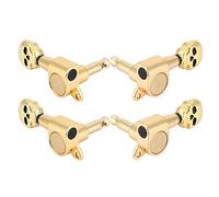 Qukaim Ukulele Turner Ukulele Neck Okoume Wood With Rosewood Fingerboard, 4 Pcs Tuning Pegs, Golden Skull Shaped Machine Head String Tuner, 21 in, Ukulele Accories