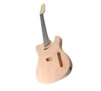 Qukaim Unfinished Guitar Body Kit, Wooden Electric Guitar Body Replacement Part for DIY, Unfinished Guitar Body, Suitable for Various Electric Guitar Projects