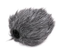 Qukaim Universal Microphone Clip Holder, 5/8 Inch Male to 3/8 Inch Female Screw Adapter for Handheld Microphones, Includes Windscreen Fur Wind Muff for BOYA BY-MM1 Mic