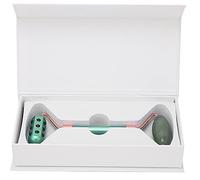 Qukaim V Face Roller Massager Germanium Face Massage Roller, Manual V Face Slimming Roller, Portable Green Jade Stone Massager, Anti-Aging, Facial Tightening, SKU_M1803P