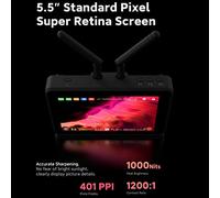 Qukaim VAXIS ATOM A5 5.5 Inch Wirel Video Monitor, 1000nit Ultra-Bright Camera Monitor TX/RX System, 150M Transmission Range, 1920 x 1080 Touch Control HDMI Input & Output, 32GB Card Included