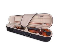 Qukaim violin34 Matte Acoustic 3/4 Violin, White Pine Topboard, Maple Backboard and Sideboard, Includes Carry Case, Shoulder Rest, Tuner, Strings, Rosin, Beginner Violin