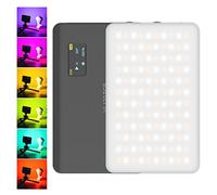Qukaim VL120 RGB Mini LED Video Light, 2500K-9000K Dimmable Fill-in Light, CRI95+, 20 Lighting Effects, Rechargeable Battery, Silicone Diffuser, Cold Shoe Mount Adapter