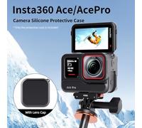 Qukaim VRIG Sports Camera Silicone Case, Protective Cover Cage with Lens Cap, Compatible with Ace Pro Camera Accory, Lightweight, Flexible, Design