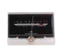 Qukaim VU Meter 2Pcs VU Meter Header Sound Level Pointer Indicator, LED White Backlit DB Meter for Power Amplifier, Accurate Measurement for Studio DIY, 4.5 x 2.5 in