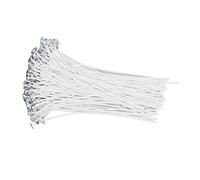Qukaim Waxed Candle Wick Candle Wick 100PCS, 20cm Cotton Core White Plant Wax with Base for DIY Candle Making, Pre Waxed Candle Wick, Ideal for Craft Projects