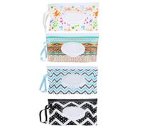 Qukaim Wet Wipe Dispenser Bag Wet Wipe Dispenser Bag, Portable Refillable Wet Wipe Pouch for Kitchens, Bathrooms, Baby Rooms, Travel Wet Wipe Container, EVA Material