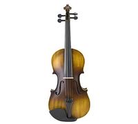 Qukaim Wood Violin 4/4 Full Size Violin, Handcrafted Basswood Body, Ebony Fingerboard, Pegs, Chin Rest, Tailpiece, Includes Bow and Storage Case, Suitable for Beginners and Performers