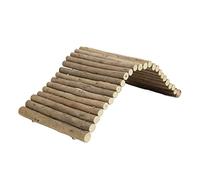 Qukaim Wooden Hamster Bridge, Small Animal Bendy Bridge for Guinea Pigs, Ferrets, Hedgehogs, Chinchillas, Small Rabbits, 15 x 60 cm / 5.9 x 23.6 in, Flexible Wood Hideout