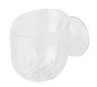 Qukaim Worm Feeding Container Transparent Aquarium Red Worm Feeder, Suction Cup Fish Feeding Cup Container Accory, Acrylic Crack Cup, Ideal for Fish Tanks and Aquatic Environments
