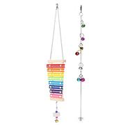 Qukaim Xylophone Pecking Sound Producing Toy Set, Stainl Steel Fruit Fork for Pet Chicken & Parrots, Chicken Xylophone Toy, Hen Suspended Xylophone, 5 Pieces