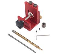 QUKFGCLGM Aluminum Pocket Hole Jig Kit with 2 Drill Guides, 15 Degree Pocket Hole Screw Angle, Portable DIY Tool and Woodworking Positioner for 12 to 45mm Board Thickness