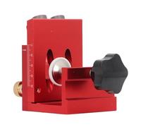 QUKFGCLGM Pocket Hole Jig Kit Aluminum Alloy Woodworking 15 Degree Inclined Hole Locator for 12-45mm Board Thickness