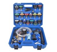 QUKFGCLGM Radiator Cooling System Pressure Tester Kit, 31pc Master Coolant Vacuum Refill Kit with 23 Radiator Adapters, Coolant Pressure Tester Kit with Vacuum Pump Vacuum Purge & Refill Tool