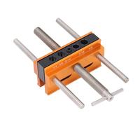 QUKFGCLGM Self Centering Doweling Jig, Adjustable Width Dowel Jig for Straight Holes, 1/4 3/8 5/16 7/16 1/2 Inch Biscuit Joiner Set with 6 Bushings, Professional Woodworking Joints Tool