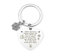 Qukiou Long Distance Relationship Gifts for Her Him, Couple Keyring, Couple Gifts for Boyfriend Girlfriend Husband Wife, I Love You Gifts for Her Him | When Tomorrow Starts Without Me
