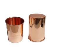 Qukiy Handcrafted Copper Tumbler 300 ml Pure Copper Tumbler Traditional & Plain Design - Handmade & Stylish Drinkware -Perfect for Daily Use-Pack of 2
