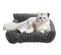 Qukoielly Couch for Cats - Plush Pet Couch,Plush Elevated Cat and Dog Sofa Bed for Living Room Outdoors Travel Apartment Car Patio Indoors