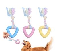 Qukoielly Dog Chew Toys for Puppies Interactive Puppy Teether | 3pcs Rope Ball, Dog Teeth Cleaning Chew, Teething Toy, Boredom Relief, Stress Relief Chews, Rope Ball for Indoor Outdoor
