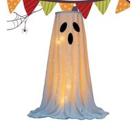 Qukoielly Halloween Candy Dish Light up, Halloween Decoration Ghost Candy Bowl, Light Up Ghost Sweet Bowls Stand, Trick or Treat CandyHolder for Porch Kitchen Yard Home Patio Indoor Door Outdoor
