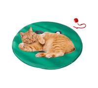 Qukoielly Interactive Cat Toy,Automatic Moving Cat Ball in Cover - 2 in 1 Fun Hunting Game for Floor Indoor Play Enrichment Chasing Activity