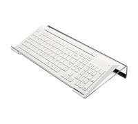 Qukoielly Keyboard Stand, Tilted Keyboards Tray, Clear Acrylic Ergonomic Keyboards Riser, Support Key Board Riser, Comfortable Computer Keyboard Frame Holder, for Study PC Rooms Offices Desks Schools