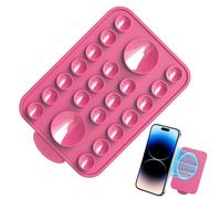 Qukoielly Phone Sticky Grip - Silicon Adhesive Smartphones Rack,Portable Magnetic Suction Cup Phone Mount for Filming Selfie Vlogging Door Mirror Window Wall Travel Bathroom